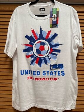 NWT Official FIFA World Cup 2026 United States Skyline T-Shirt White Medium